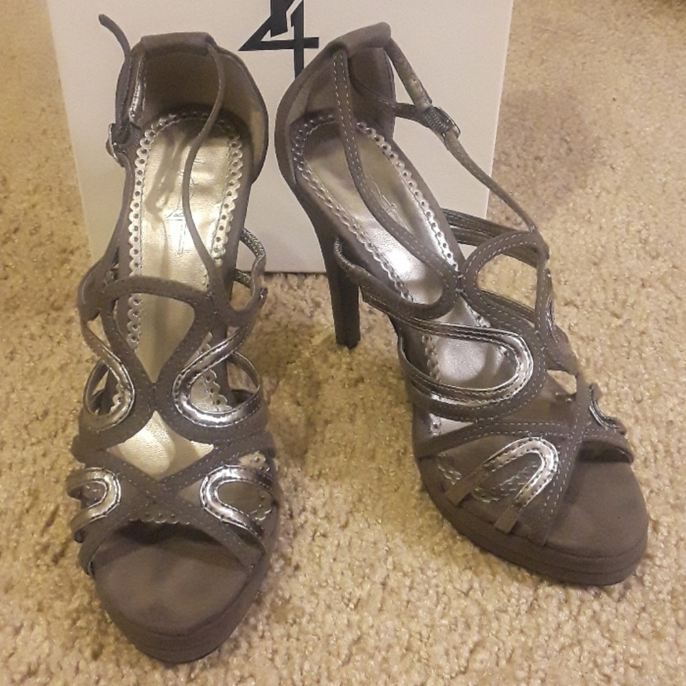 Grey Suede Heels